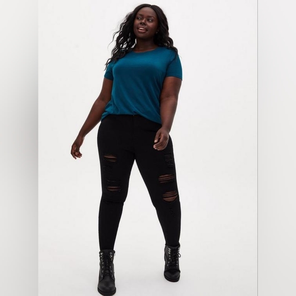 Teal Everyday Signature Jersey Crew Neck Tee - Picture 2 of 6